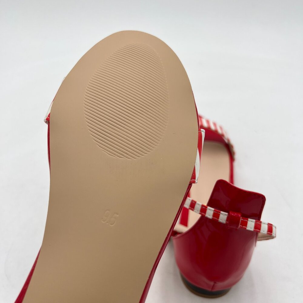 Ydn Red Straps Block Low Heel Sandals Open Toe An… - image 6